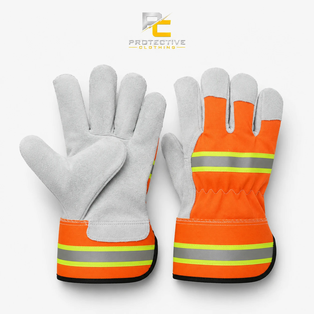 High-Visibility Reinforced Work Gloves