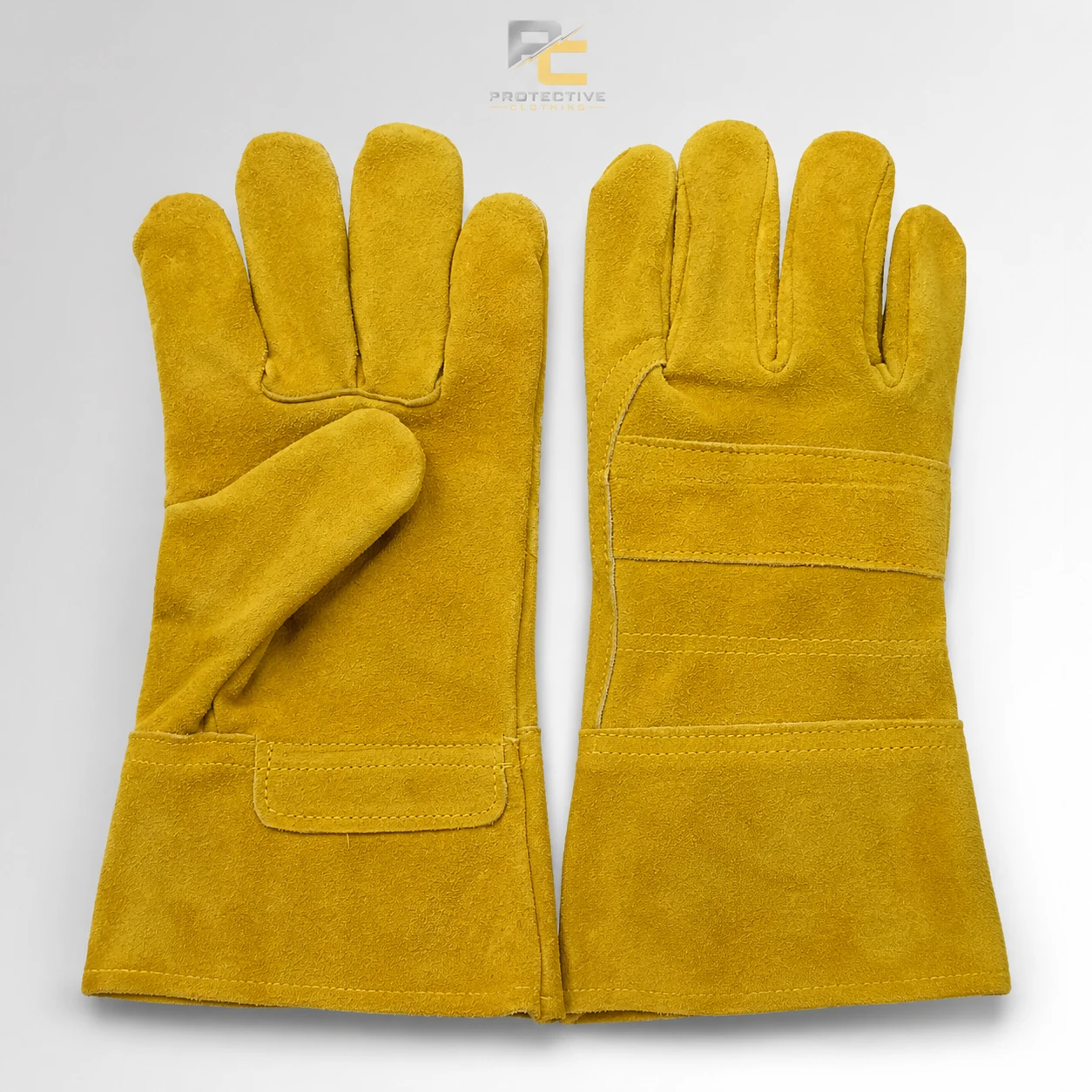 Yellow Welding Gauntlet Gloves