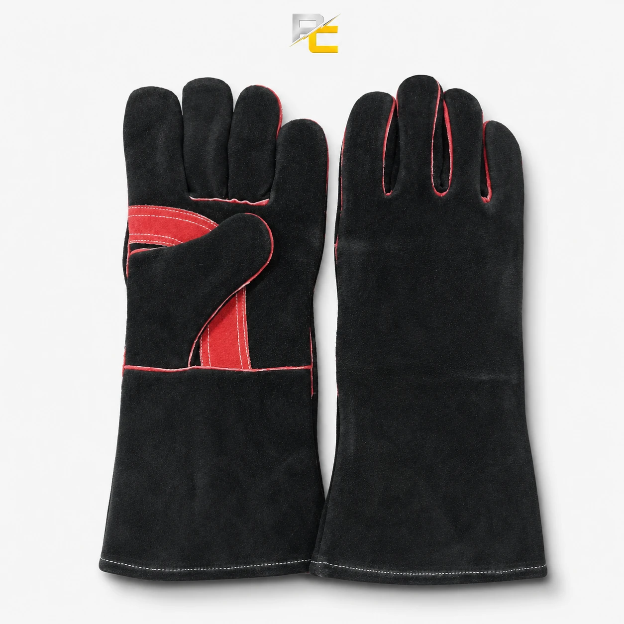 Black Welding Gauntlet Gloves